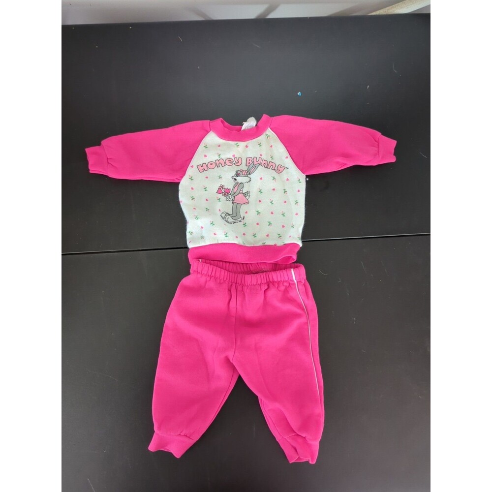 Vintage Park Bench Kids Shirt and Pant Set 0-6months Baby Girl Pink